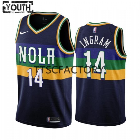 Maglia NBA New Orleans Pelicans Brandon Ingram 14 Nike 2022-23 City Edition Navy Swingman - Bambino